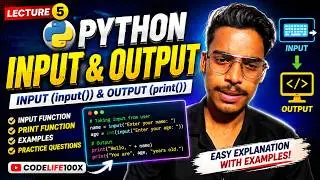 Python Input & Output Tutorial 🔥 | input() and print() Explained for Beginners