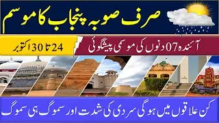 Weekly Weather Update Punjab | Pak Daily weather Updates | Smog Awareness Update