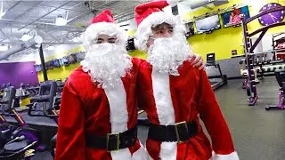 Santa takes over planet fitness (we got kicked out)