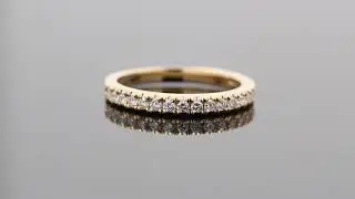 Argolla de mujer en oro amarillo 18k con diamantes engastados WK503AY