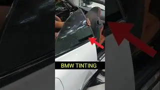 BMW Back Door Window Tinting 🔥 Perfect Clean Install | #shorts