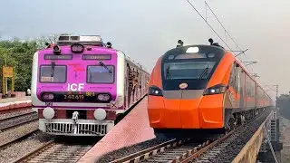 🔥Sleeper Vande Bharat Express First Commercial Run | Pink EMU Local Trains of Eastern Railway