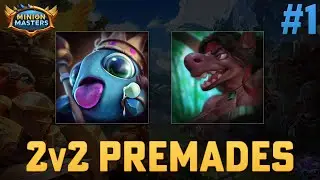 Minion Masters 2v2 Premades - King Puff + Ratbo - High Elo Gameplay -  No Commentary - Chill - #1