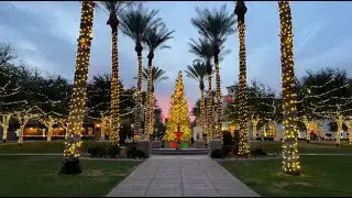 Christmas Lights on Verrado Main Street in Buckeye, AZ Walking Tour -- Christmastime in Arizona