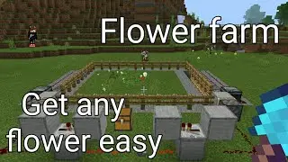 Minecraft Easiest Bone meal Flower farm /Dye Farm Tutorial - All versions