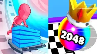 Ball Merge 2048 VS Stack Colors Satisfying Mobile Game MAX LEVELS Android Walkthrough 021124
