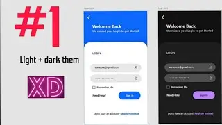 ✨ Create a Modern Login Screen UI in Adobe XD | Light & Dark Theme Tutorial | Mr. Bionik