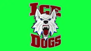 Fairbanks Ice Dogs NAHL Green Screen Logo Loop Chroma Animation