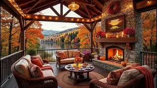 Autumn Smooth Jazz ?? Chill Lakeside Porch Music for Studying, Working & Thinking|