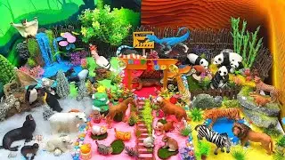 Откройте для себя животных из счастливого зоопарка 🦁🐼🦖 | Диорама с животными своими руками для детей