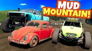 Level 1 to Level 5 Off-Road Cars vs MUD MOUNTAIN (BeamNG Drive)