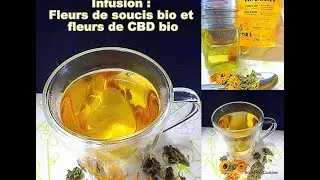 La tisane No Souci: m&eacute;lange de fleurs de soucis bio et de fleurs de CBD bio