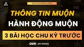 Thị trường chứng kho&aacute;n h&ocirc;m nay 11/03/2024 : Th&ocirc;ng tin muộn - H&agrave;nh động muộn - 3 b&agrave;i học ở chu kỳ cũ