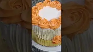 #cake #cakedecoration #cakedesign #mangocake #mangoflavourcake #orangecolorcake #cakeart #shararat