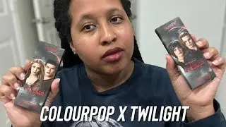 First impressions: ColourPop X Twilight Eclipse Lip Kit Try On With and Without Makeup Review 