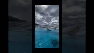 EXTREME Heli ride to an Alaska glacier pool to paddle board