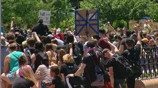 Protesters march through Hyde Park, Oakley in support of Black Lives Matter