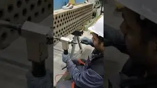 SUBZERO Make Fin Fan coolar weld removal Machine.