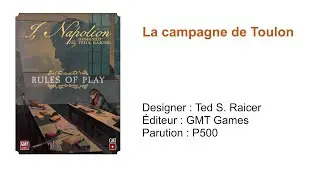 3- I, Napoleon // La campagne de Toulon