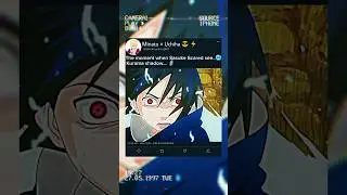 SASUKE SCARED SEE KURAMA SHADOW 🗿🥶