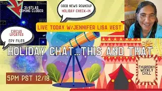 Holiday Chat about This and That: Circus, 3iAtlas, Epy Files, etc