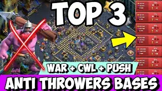 🔥 TOP 3 TH18 Anti-Throwers Bases 2026 | UNBREAKABLE Defense | Anti 3 Star Legend & War