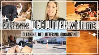 NEW! EXTREME CLEAN + DECLUTTER WITH ME BEFORE CHRISTMAS | GARAGE + HOME OFFICE MESSY TO MINIMAL