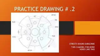 Technical Drawing | Practice Drawing | Of Autocad | Stretch | Rotate | Scale | Dimension setting | 1