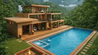 100Day How Living Real Life Build Modern House With Private Pools