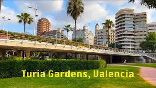 Walking Tour In Turia Garden, Valencia: A Stroll Through Valencia's Green Oasis in 4K