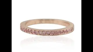 Pink Sapphire Rose Gold Ring - Wedding Band or Birthstone Ring - LS2890