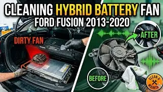 Hybrid Battery Fan Cleaning Ford Fusion (2013-2016) USA. Чистка Вентилятора Гибридной Батареи Фьюжн.