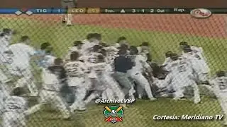 Leones del Caracas Campeón Temporada 2005-2006 LVBP - ULTIMO INNING, CELEBRACIÓN Y ENTREVISTAS