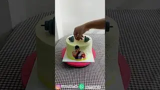 Gym theme Birthday Cake / cake decoration ideas #cakedecorating #themecake