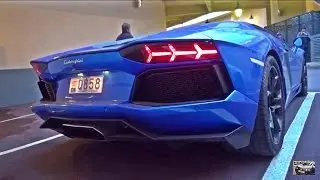 BLUE Lamborghini Aventador in Monaco!