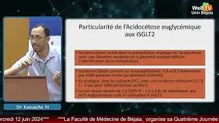 Acido-c&eacute;tose Euglyc&eacute;mique aux ISGLT2,  Kaouache N, MCA, B&eacute;ja&iuml;a