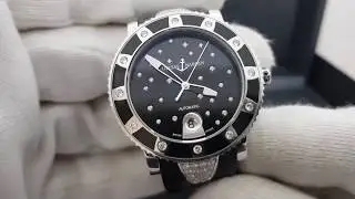 Часы Ulysse Nardin Lady Diver Starry Night оригинал 8103-101, сталь с бриллиантами!