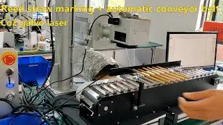 Automatic Reed Straw Marking Machine /  Reed Straw&nbsp;Laser  Printing Machine Automatic Conveyor Belt