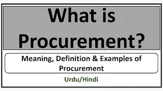 What is Procurement?
