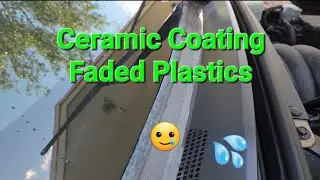 Ceramic Coating Dry Faded Plastic Trim