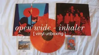 open wide by inhaler vinyl unboxing (limited red marble pressing, signed art print + casette )