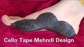 Beautiful feet Cello Tape Mehndi Design latest Easy Cello Tape Tricks Design