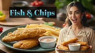 London style Fish & Chips.کرسپی فرائیڈ فش