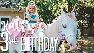 Kali's 3rd Birthday Party Vlog | Rainbow & Unicorn Birthday Party