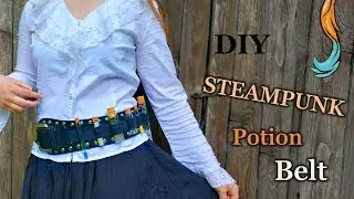 DIY easy Potion Bottle Belt &ndash; larp/steampunk cosplay &ndash; Mittelalter Flaschen-G&uuml;rtel  (TUTORIAL)