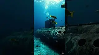 Predatory Fish with a GoPro Explores a Sunken Soviet Submarine