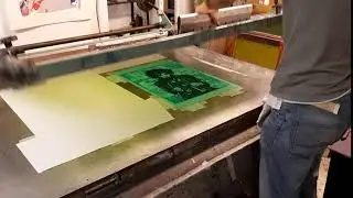 LP screen printing 'Hendrix Turquoise' final Layer