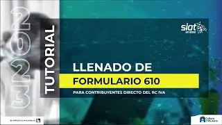 Tutorial Tributario - Llenado del Formulario 610