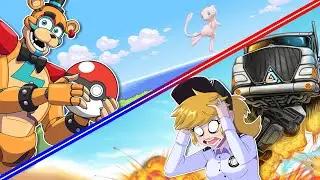 Freddy & Officer Vanessa create Pokemon Teams!! | Freddy gets hit by a car