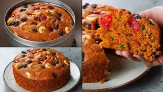 Easy Christmas Plum Cake without Oven 🍰